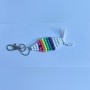Colorful Beaded Fish Keychain